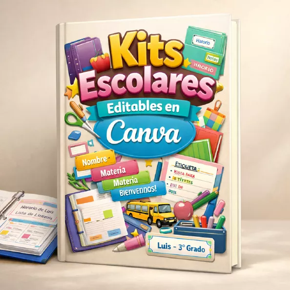 Kits Escolares Editables en Canva