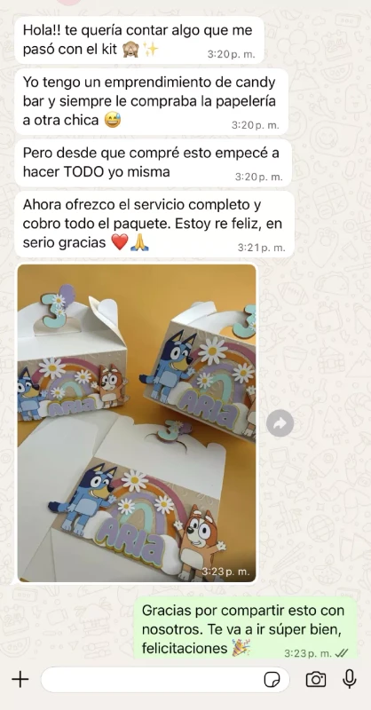 Testimonio 3 de una clienta del Mega Kit